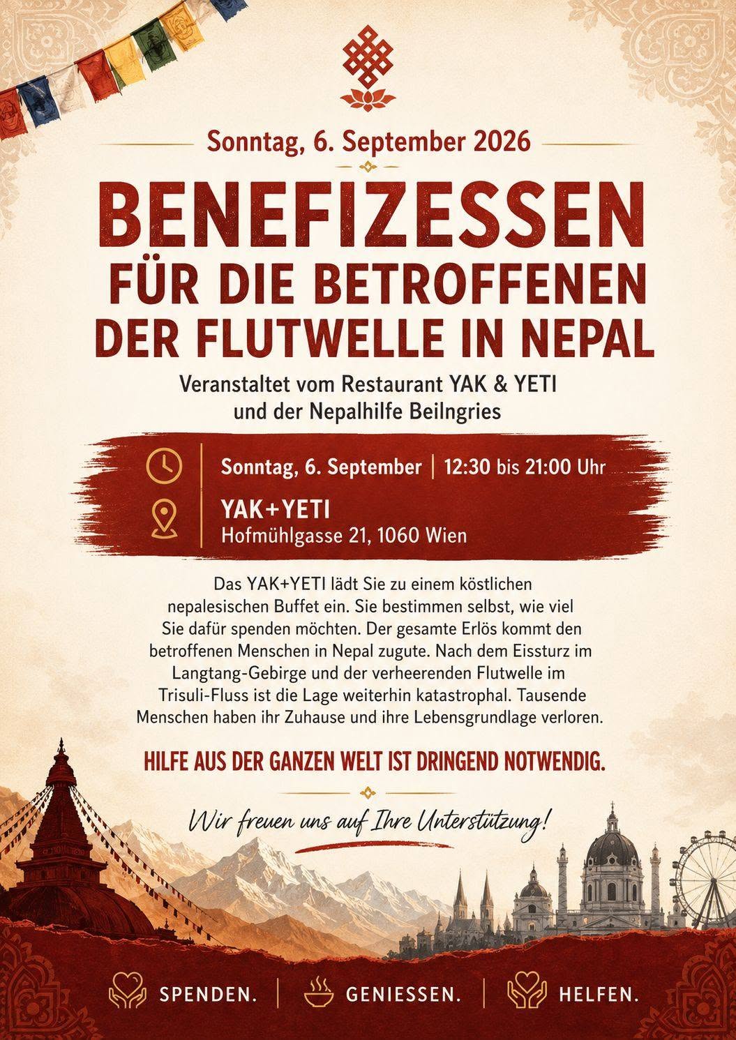 Ankündigung Benefizessen