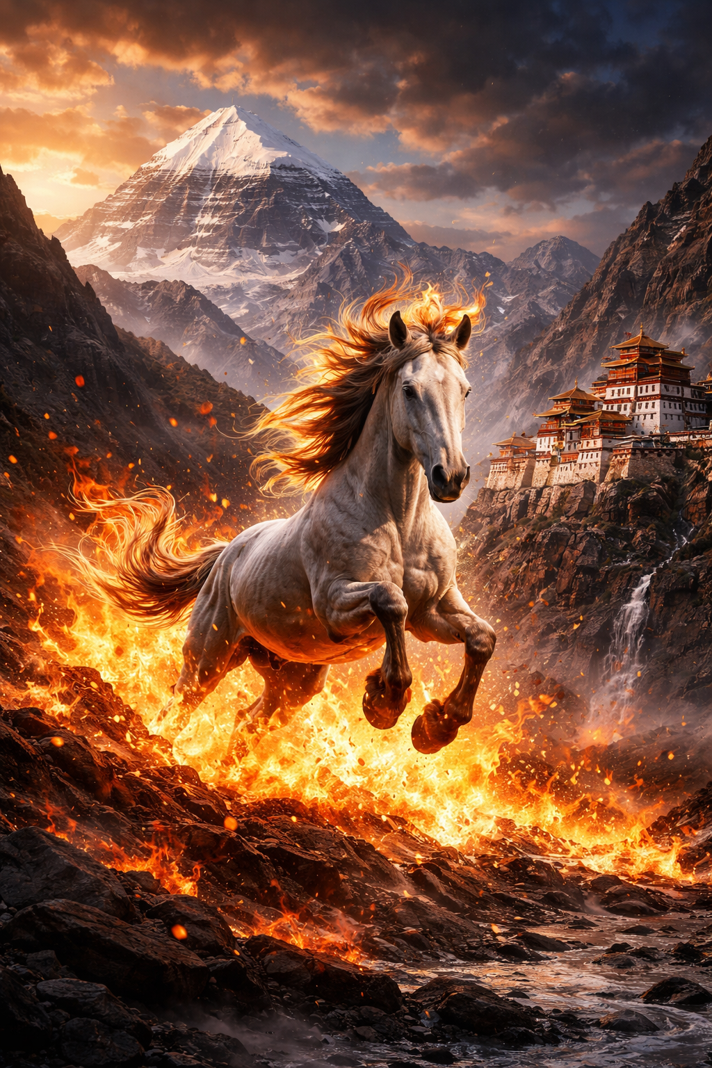 Gestaltungselement - Feuer Pferd